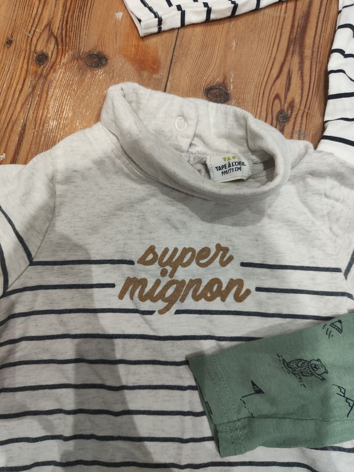 Lot 4 Tee shirt taille 9 mois. - photo numéro 2
