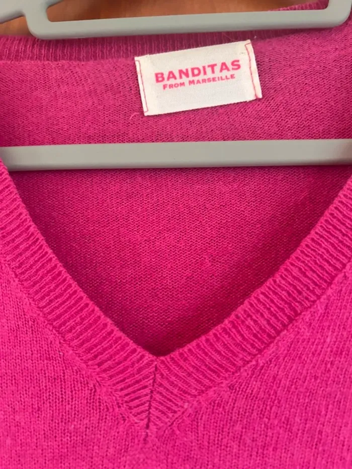 Pull col v Banditas taille unique - photo numéro 2