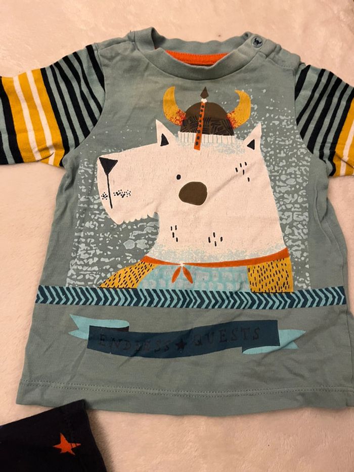 Lot 2 tee-shirts manches longues orchestra 6 mois - photo numéro 3