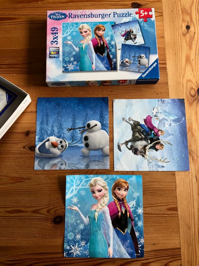 3 puzzles Reine des neiges 49 pièces - photo numéro 5