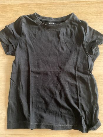 T-shirt noir uni 6 ans garçon fille mixte Kiabi