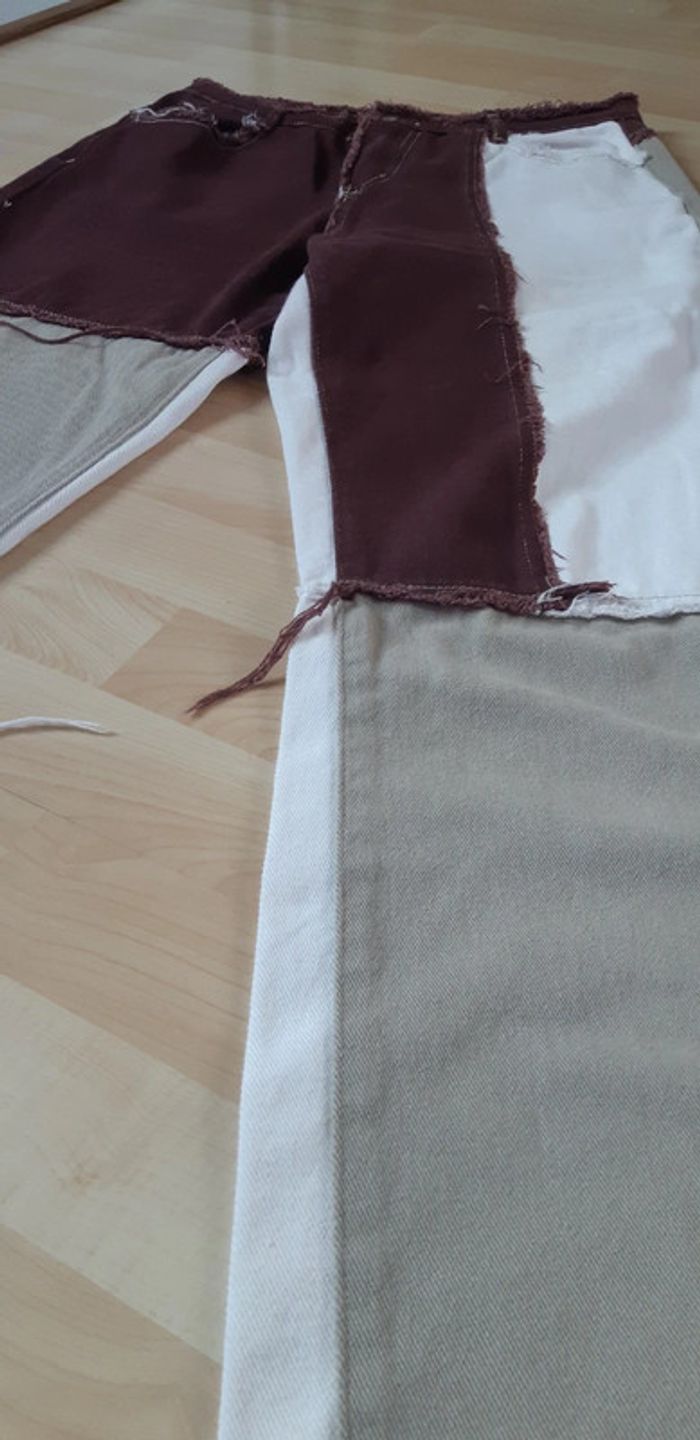 Pantalon empiècement femme taille L - photo numéro 4