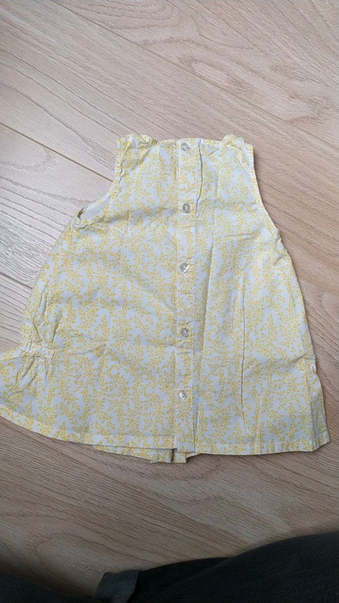 Robe obaïbi 6 mois été jaune fleurs - photo numéro 4