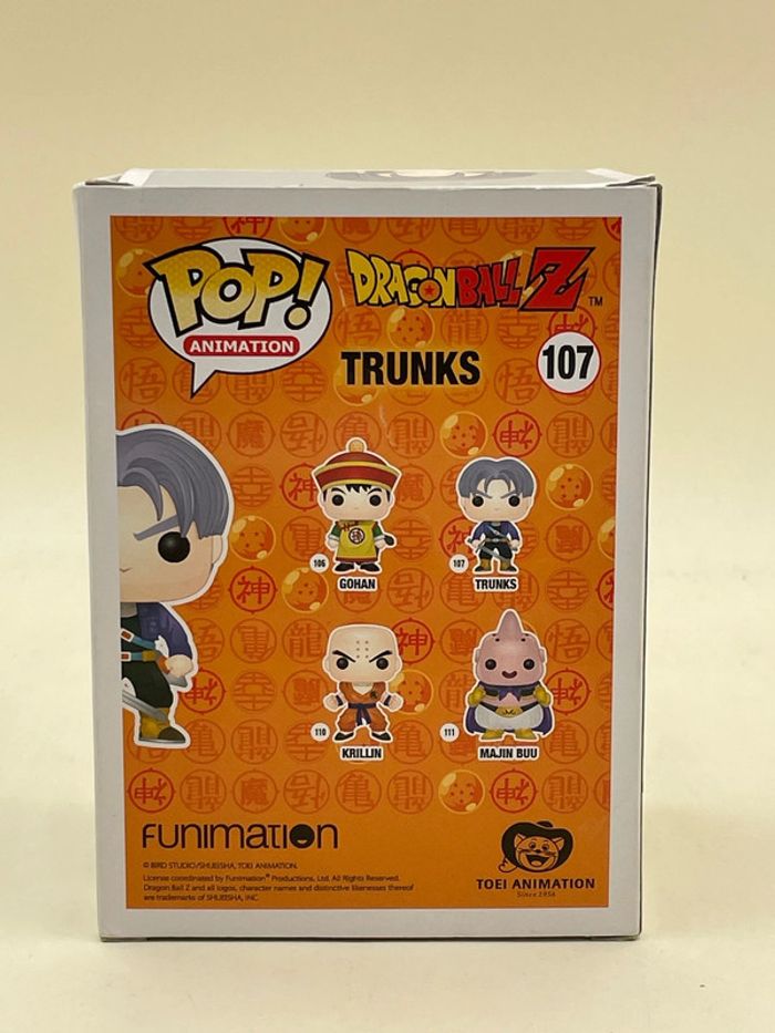 Figurine Funko Pop Dragon Ball Z Trunks N•107 - photo numéro 2