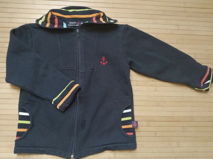 Les petits coeurs à la mer gilet veste zippee 6 ans