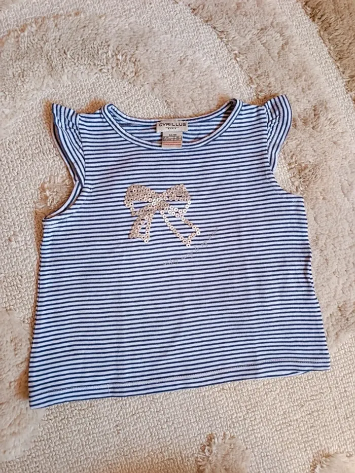 T-shirt marinière Cyrillus 2-3 ans