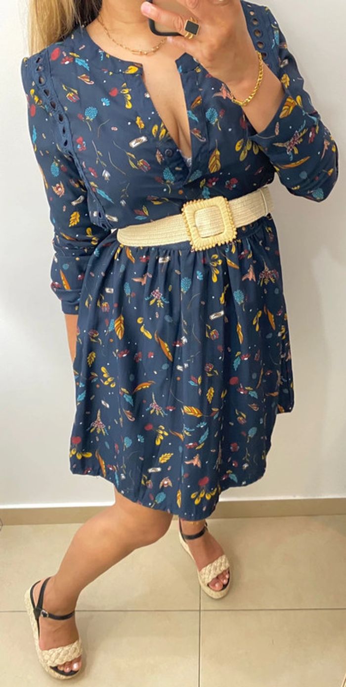 Robe Imprimée Avec Broderie Taille S - photo numéro 6