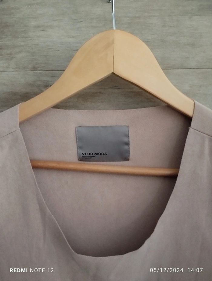 Robe rose poudré suédine Véro Moda TS - photo numéro 2