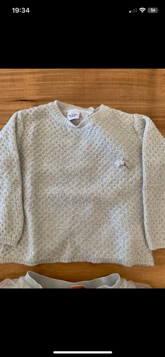 Ensemble tape à l’œil avec jupe en tulle taille 2 ans - photo numéro 2