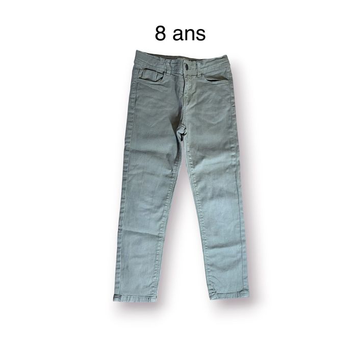 Kiabi Jean slim vert kaki Taille 8 ans