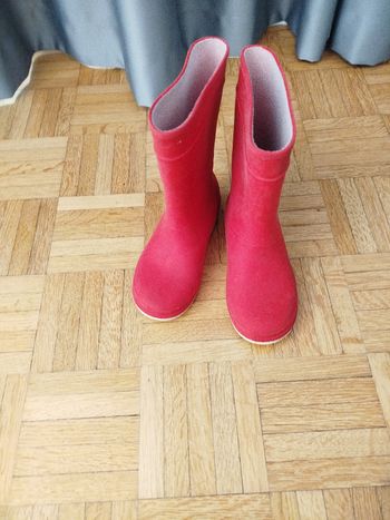 Bottes rouges mixte Tribord pointure 28 