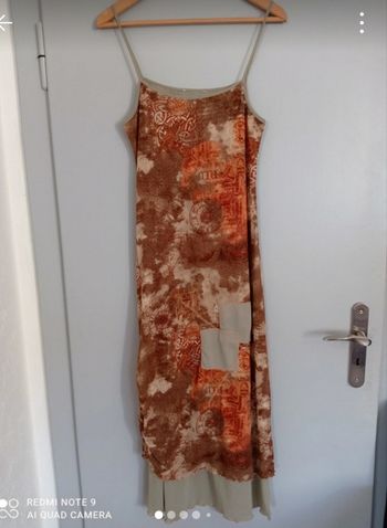 Robe brune à motifs t36/38