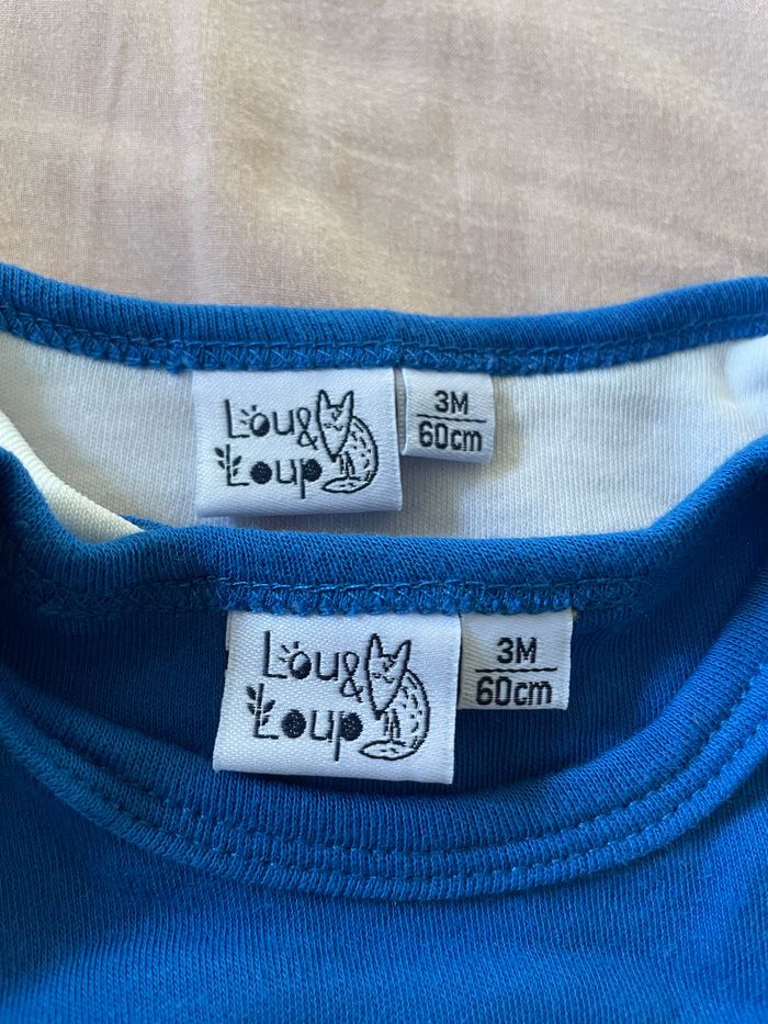 2 bodies manches courtes 3 mois - photo numéro 4