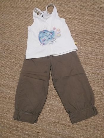 Ensemble 8 ans débardeur Sergent Major + pantacourt NKY