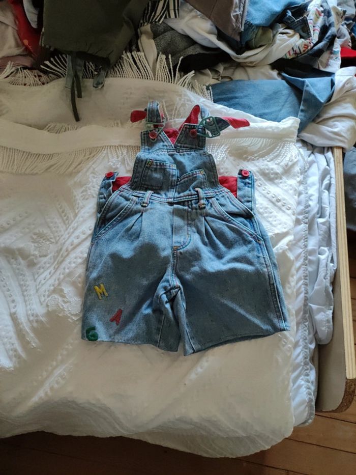 Combishort jean vintage 26;mois