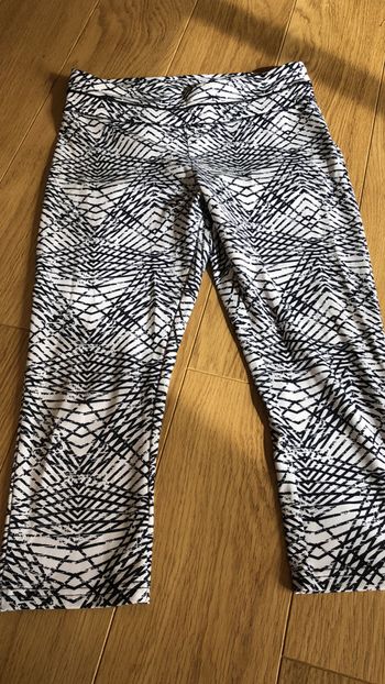 Llegging de sport mi long à rayures blanc et noir taille 36 energetics