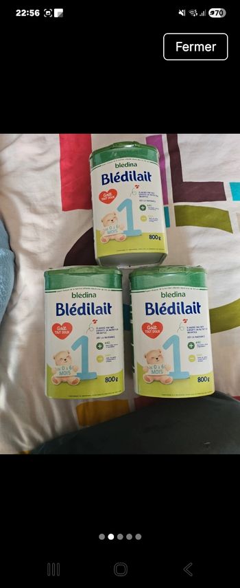 Lot de 3 lait bébé numéro 1