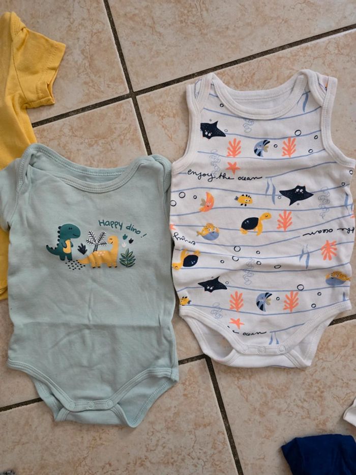 Lot 9 mois vêtements bodys t-shirts - photo numéro 7