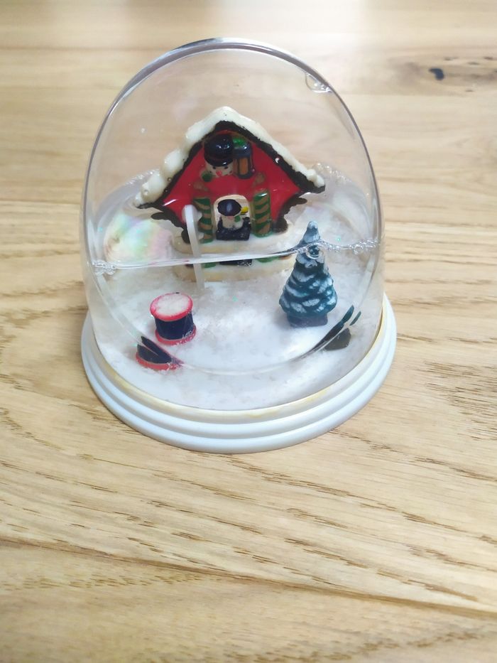 Lot de 2 boules à neige de Noël châlet - photo numéro 2