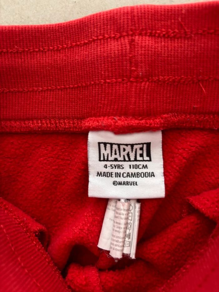 Pantalon jogging rouge Marvel 4/5 ans Spiderman - photo numéro 3