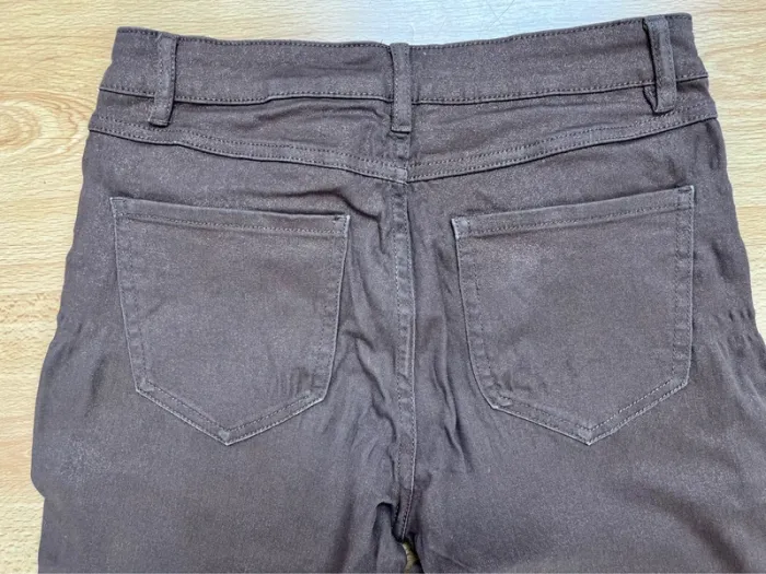 Pantalon marron pailleté - photo numéro 2