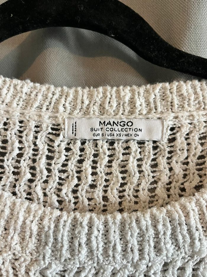 pull en maille marinière mango taille s - photo numéro 3