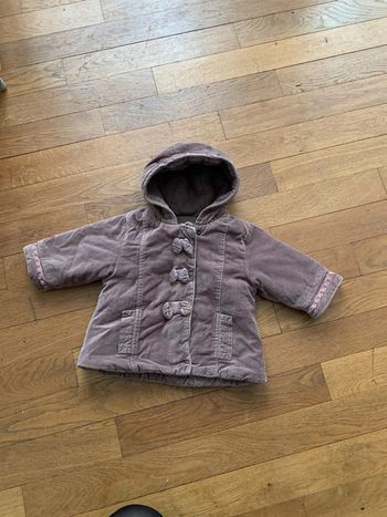 Manteau à capuche hiver fille 9 mois