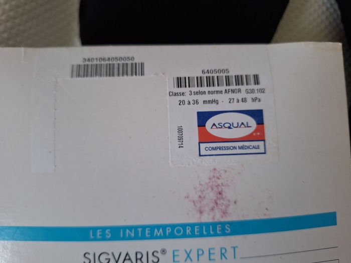 Lot de 2 paires de bas de contention Sigvaris Classe 3 noirs - photo numéro 3