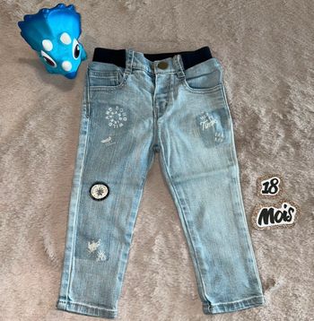 🌟 Superbe Jean IKKS Boho / Custom 18 Mois - Parfait État 🌟