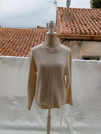 Pull Box - Pull en maille crème taille s