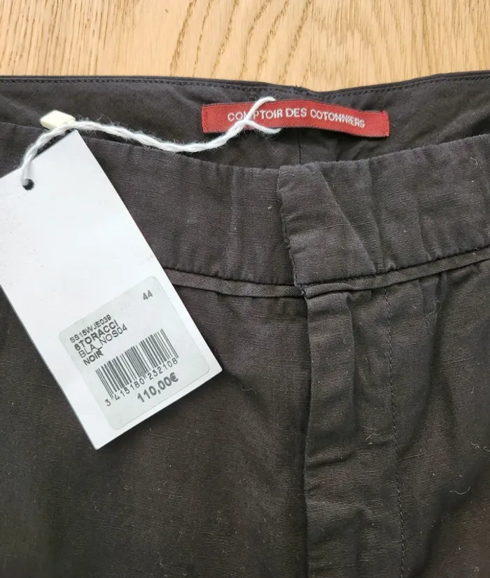 Pantalon droit noir neuf comptoir des cotonniers taille 44 - photo numéro 5