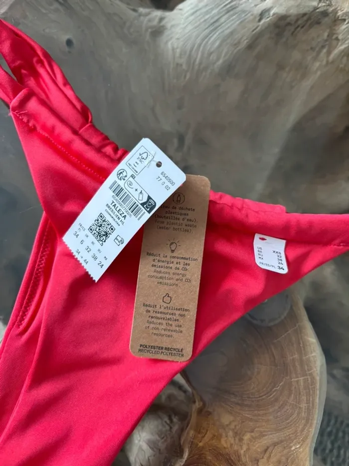 Bas de maillot de bain Etam femme rouge 34 brésilien Taleza - photo numéro 5