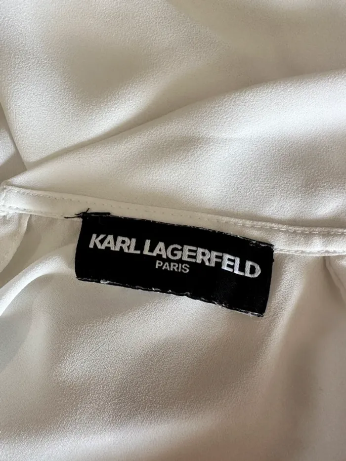 Blouse Karl Lagerfeld blanche taille 36 - photo numéro 5