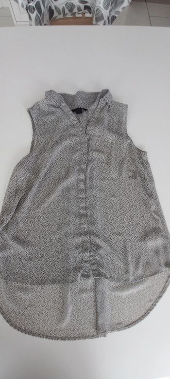 Chemisier gris sans manches femme