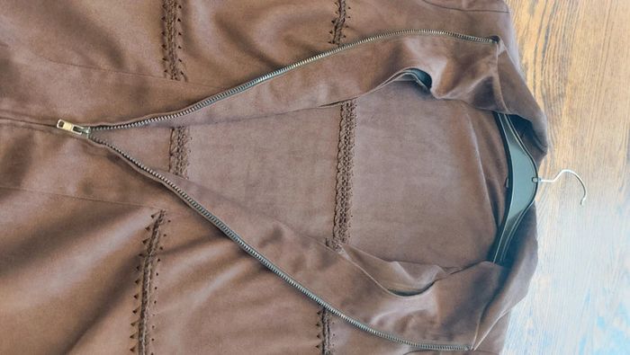 Veste  Marron effet daim Duo t 40 - photo numéro 9