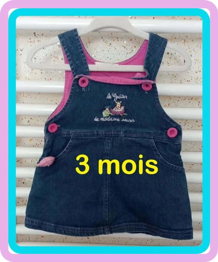Robe en jeans Grain de blé Taille 3 mois