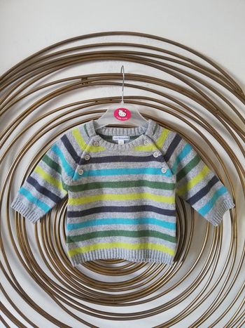Pull en laine à rayures garçon Vertbaudet 12 mois