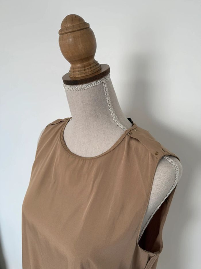 Haut débardeur Zara cargo camisa M top t-shirt Ricamo topje Tanktop Camiseta Canotta Camisola poche - photo numéro 6