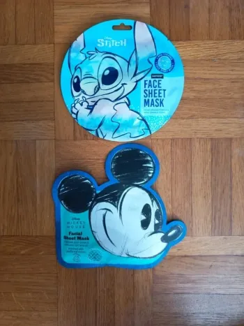 Lot de 2 masque visage Disney mickey et stitch