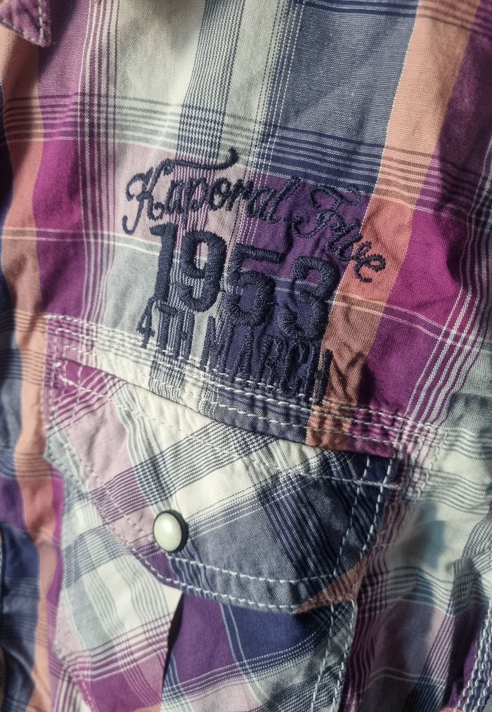 Chemise à carreaux manches courtes 14ans mixte - photo numéro 3