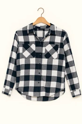 Chemise à carreaux bleu & blanc – Taille XS – Kiabi