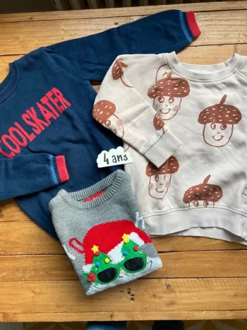 3 pulls hiver garçon 4 ans