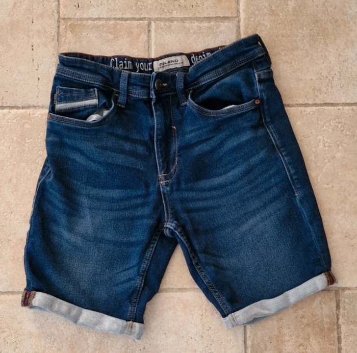 Short en jean BLEND homme – denim bleu foncé – taille S – très bon état