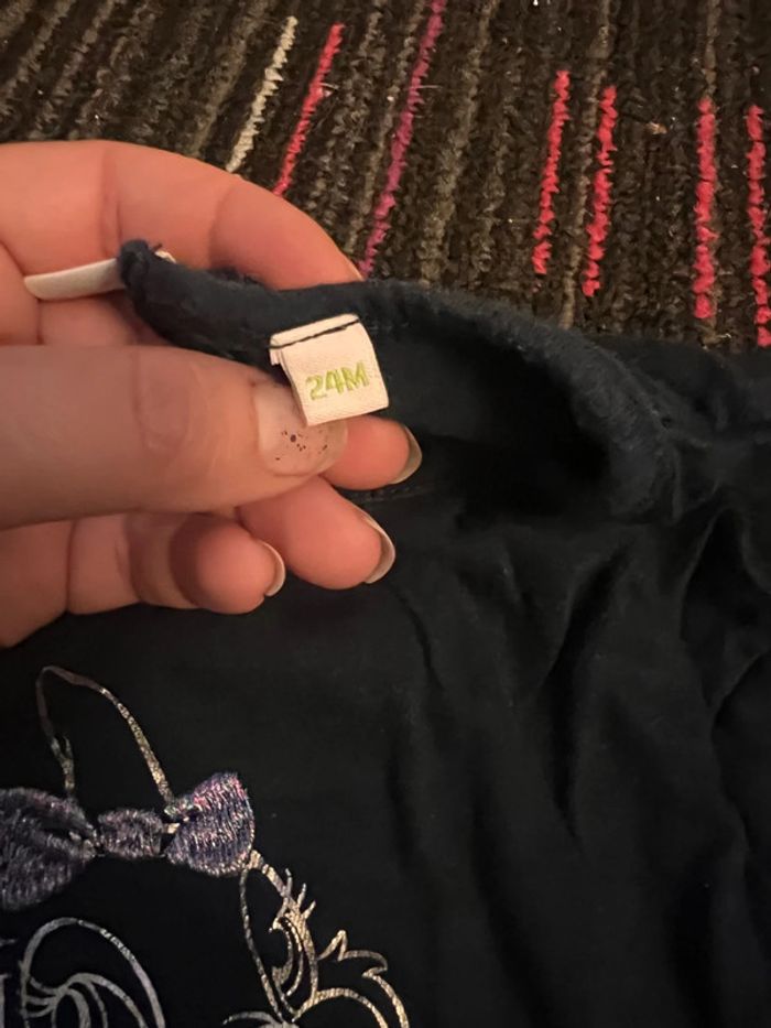 TEE shirt manches longue miss bunny taille 24 mois - photo numéro 2