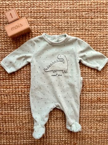 Pyjama velours Kiabi 1mois / 54cm