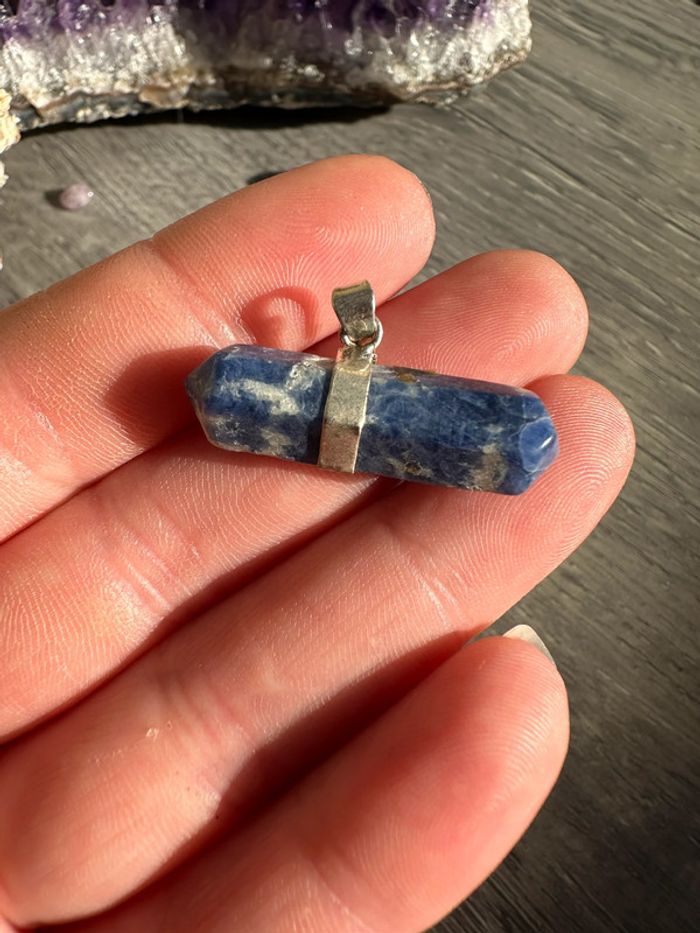 Pendentif en azurite - Pierre naturelle - photo numéro 6