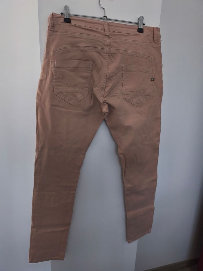 Jean taille haute couleur vieux rose - photo numéro 3