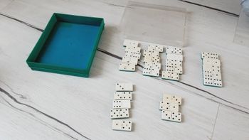 Boîte jeu de dominos complet vintage