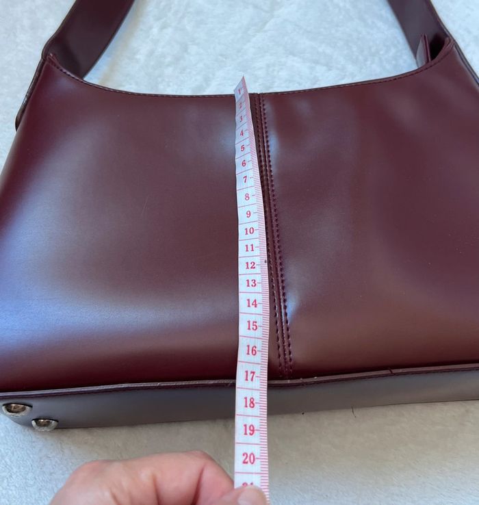 Sac à main burgundy similicuir vegan style y2k coquette - photo numéro 15