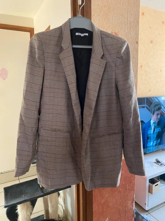 Blazer à carreaux femme – Taille 44 – Élégant & en très bon état 🍂 - photo numéro 2